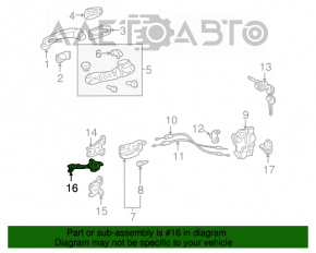 Limitatorul ușii din față stânga Toyota Prius 2004-2009