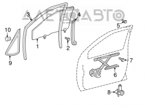 Geamul surd din față dreapta Toyota Prius 2004-2009