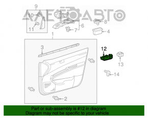 Controlul geamului electric din față, stânga, pentru Toyota Prius 2004-2009, negru, 1 auto.