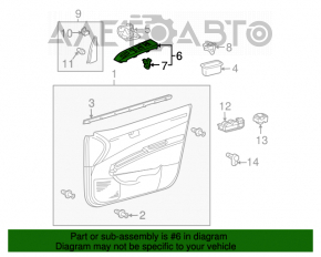 Управление стеклоподъемником передним правым Toyota Prius 20 04-09 черн, manual