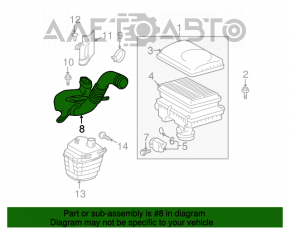 Воздуховод Toyota Prius 20 04-09 1 часть