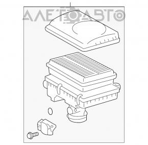 Корпус воздушного фильтра Toyota Prius 20 04-09 дефект