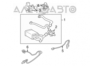 Canistra cu absorbant de carbon Toyota Prius 2004-2009, suportul este rupt.