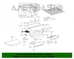 Capacul portbagajului stânga Toyota Prius 20 04-09