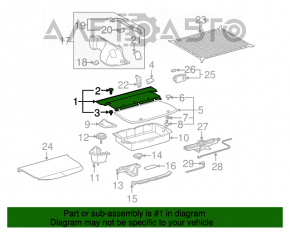 Пол багажника задний Toyota Prius 20 04-09 серый, под чистку