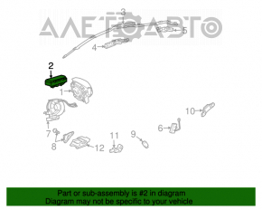 Airbag-ul pasagerului din bordul Toyota Prius 2004-2009.