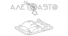 Plafonul de iluminare frontal pentru Toyota Prius 2004-2009, bej, fără panoramică.