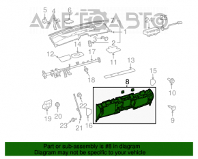 Торпедо передняя панель нижняя часть Toyota Prius 20 04-09