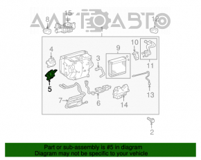 Motorul actuatorului pentru controlul temperaturii aerului de la încălzirea/ventilația Toyota Prius 20 04-09.