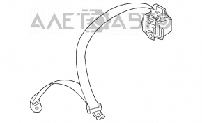 Centura de siguranță centrală gri pentru scaunul din spate Toyota Prius 2004-2009.