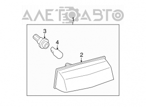 Iluminarea numărului de la ușa portbagajului dreapta Toyota Prius V 12-17