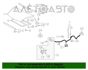 Cablu de deschidere a capotei Toyota Prius 2004-2009