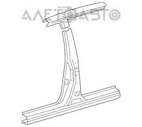 Bara caroserie centrală dreapta Toyota Prius 20 04-09 a fost tăiată