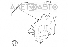 Rezervorul de spălare a parbrizului Toyota Prius 2004-2009 fără capac