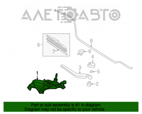 Trapezul de curățare cu motor spate Toyota Prius 2004-2009