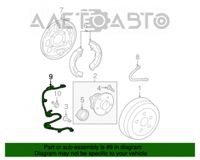 Cablu senzor ABS spate dreapta Toyota Prius 2004-2009