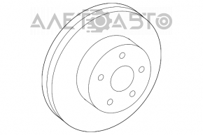 Placă de frână față dreapta Toyota Prius 2004-2009, 22mm.