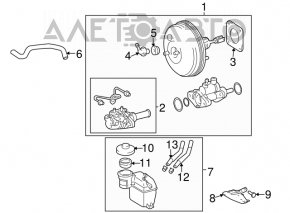 Cilindrul principal de frână cu rezervor Toyota Sienna 04-10