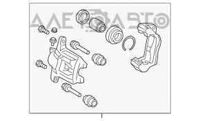 Суппорт задний правый Toyota Sienna 04-10