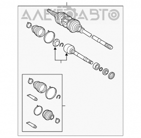 Привод полуось передняя правая Toyota Sienna 04-10 3.5