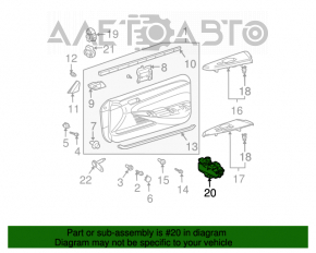 Capacul de control al geamurilor electrice din față, stânga, Toyota Solara 2.4 04-08, bej