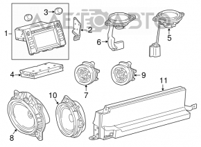 Difuzor spate dreapta Toyota Avalon 05-12 JBL