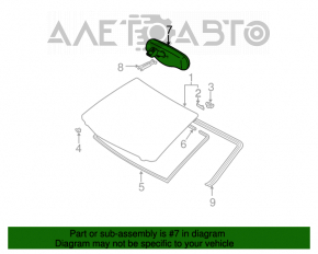 Oglindă interioară pentru Toyota Prius V 12-17, neagră, goală, a ieșit amalgamul.