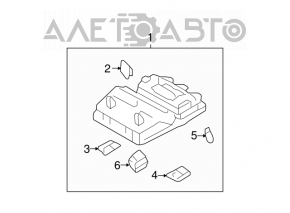 Plafonul de iluminare frontal pentru Toyota Solara 2.4 04-08, bej, fără geamăn