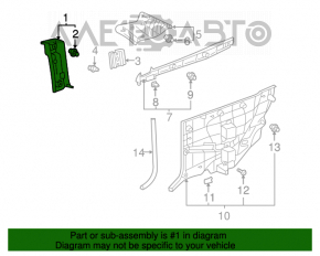 Capacul stâlpului central, curea superioară stânga Toyota Solara 2.4 04-08.