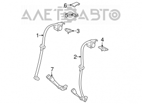 Centura de siguranță spate stânga pentru Toyota Solara 2.4 04-08.