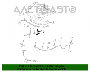 Петля капота правая Toyota Solara 2.4 04-08