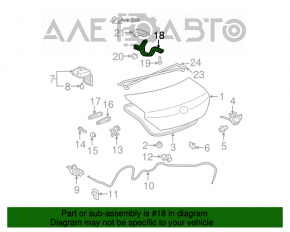 Петля крышки багажника левая Toyota Solara 2.4 04-08