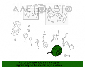 Placă de frână față dreapta Toyota Avalon 05-12