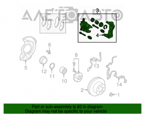 Суппорт передний правый Toyota Sienna 04-10