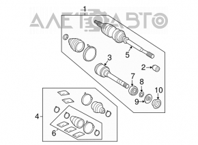 Ax cu semicurba față stânga Toyota Solara 3.3 04-08 nou neoriginal GSP