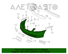 Бампер передний новый Toyota Avalon 05-08