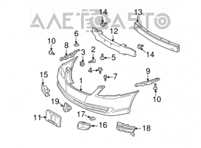 Capacul de ceață din bara de protecție față dreapta Toyota Avalon 05-07