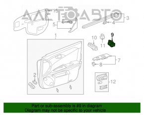 Controlul geamului electric din față dreapta Toyota Avalon 05-12