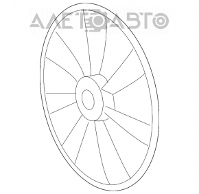 Paletele ventilatorului de răcire drept al Toyota Camry v40 2.4 cu 7 paleți.