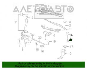 Senzorul de nivel al lichidului de spălare a parbrizului plutitor Lexus RX300 RX330 RX350 RX400h 04-09 nou OEM original