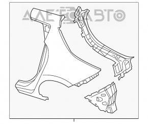 Aripa spate dreapta Nissan Leaf 11-12.