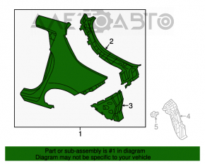 Aripa spate dreapta Nissan Leaf 11-12.