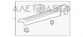 Накладка порога задняя правая Toyota Sienna 04-10