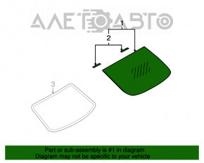 Стекло заднее Infiniti G25 G35 G37 4d 06-14