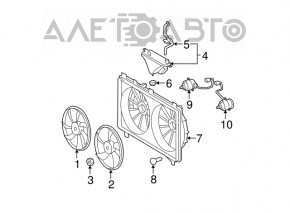 Difuzorul capacului radiatorului gol pentru Lexus IS350 06-13