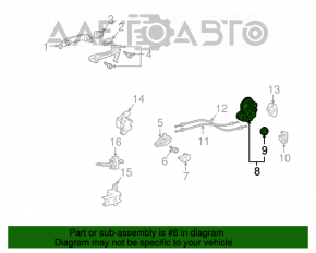 Blocare ușă spate stânga Toyota Camry v50 12-14 SUA