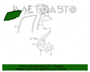 Стекло двери задней правой Toyota Camry v50 12-14 usa