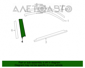 Capac usa spate stanga a usii laterale Toyota Camry v50 12-14 SUA are prinderea rupta.