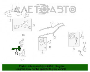 Limitatorul ușii din spate stânga Toyota Camry v50 12-14 SUA