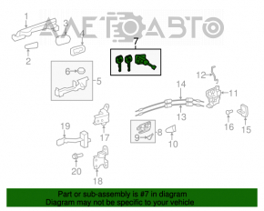 Burlanul broastei usii din fata stanga a Toyota Camry v50 12-14